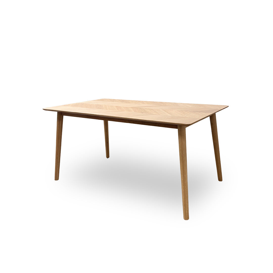 'Walker' Solid Oak 160cm Fixed Dining Table
