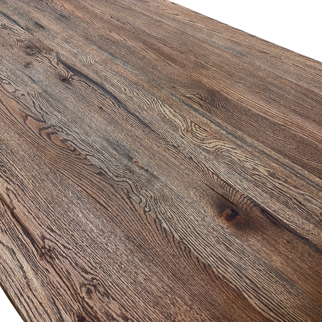 Bodahl 'Loki' 04 Desert Solid Oak Swiss Top 200cm Dining Table with Metal X-Shaped Legs