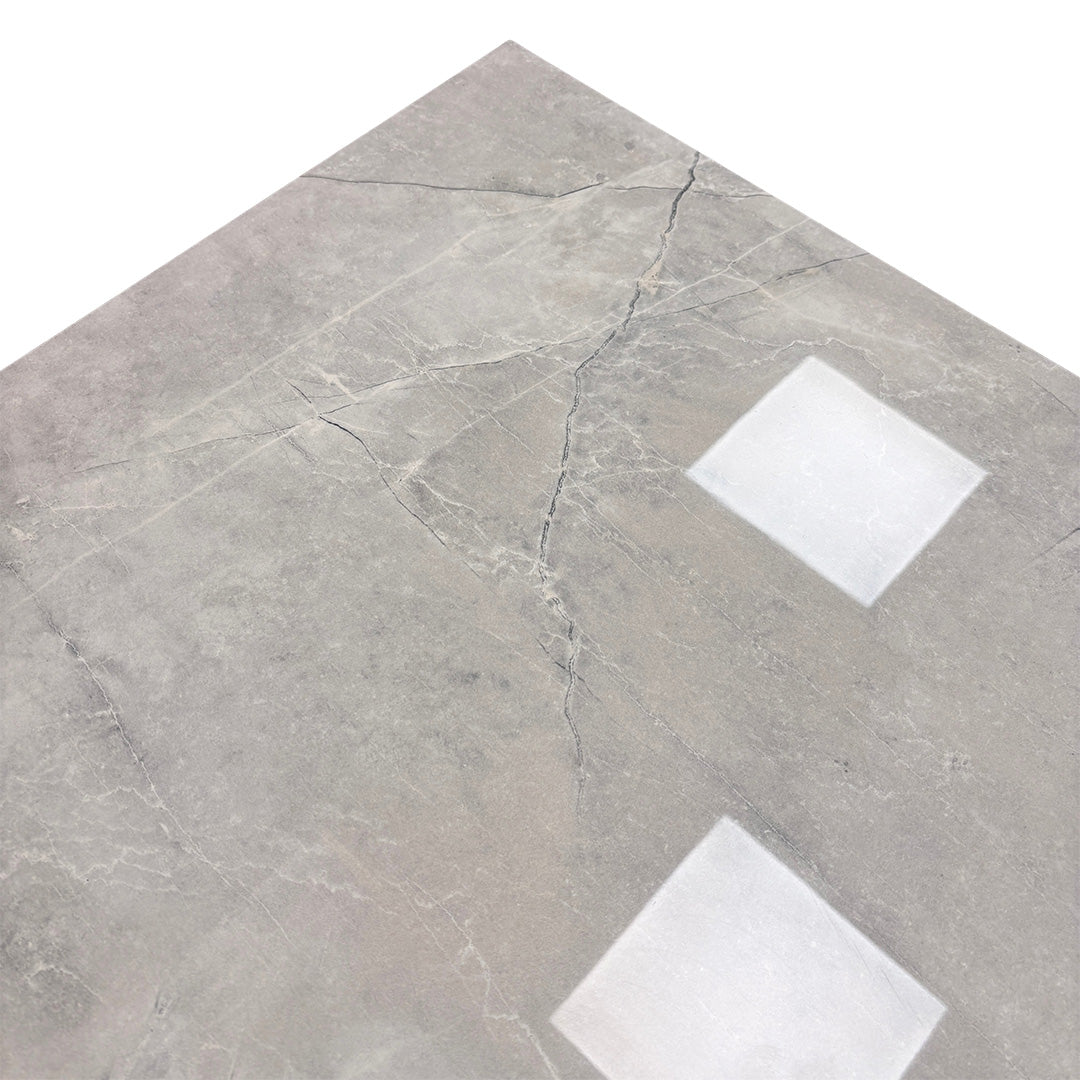 'Grigio' Marble Effect Ceramic Top Large Extending Dining Table