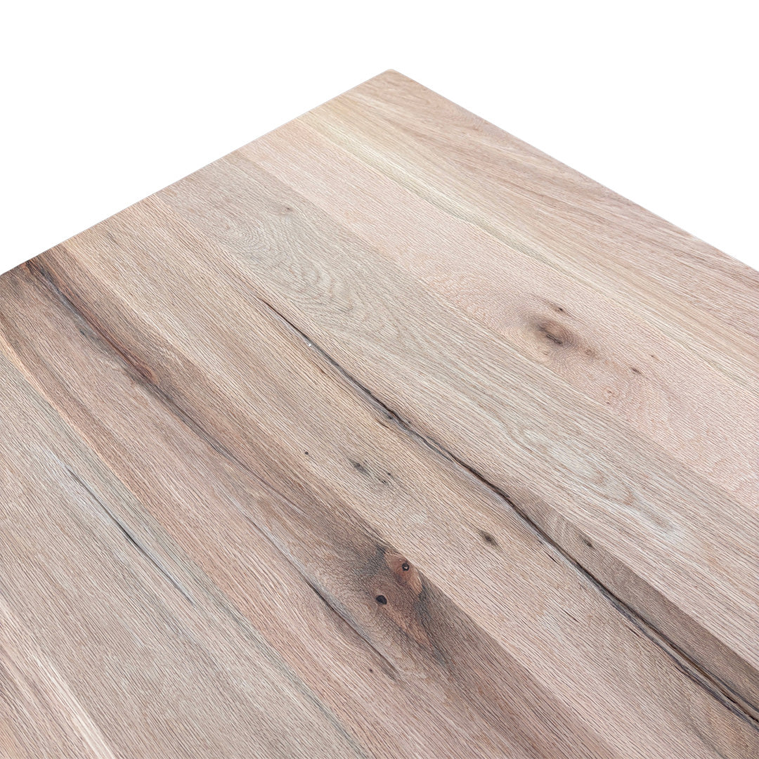 Bodahl 'Loki' 52 Natura Bianca Solid Oak Swiss Top 200cm Dining Table with Metal X-Shaped Legs