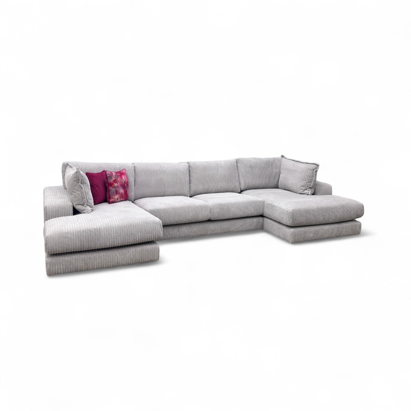 'Rest' Pewter Rest Chord Large Double Ended Chaise Sofa