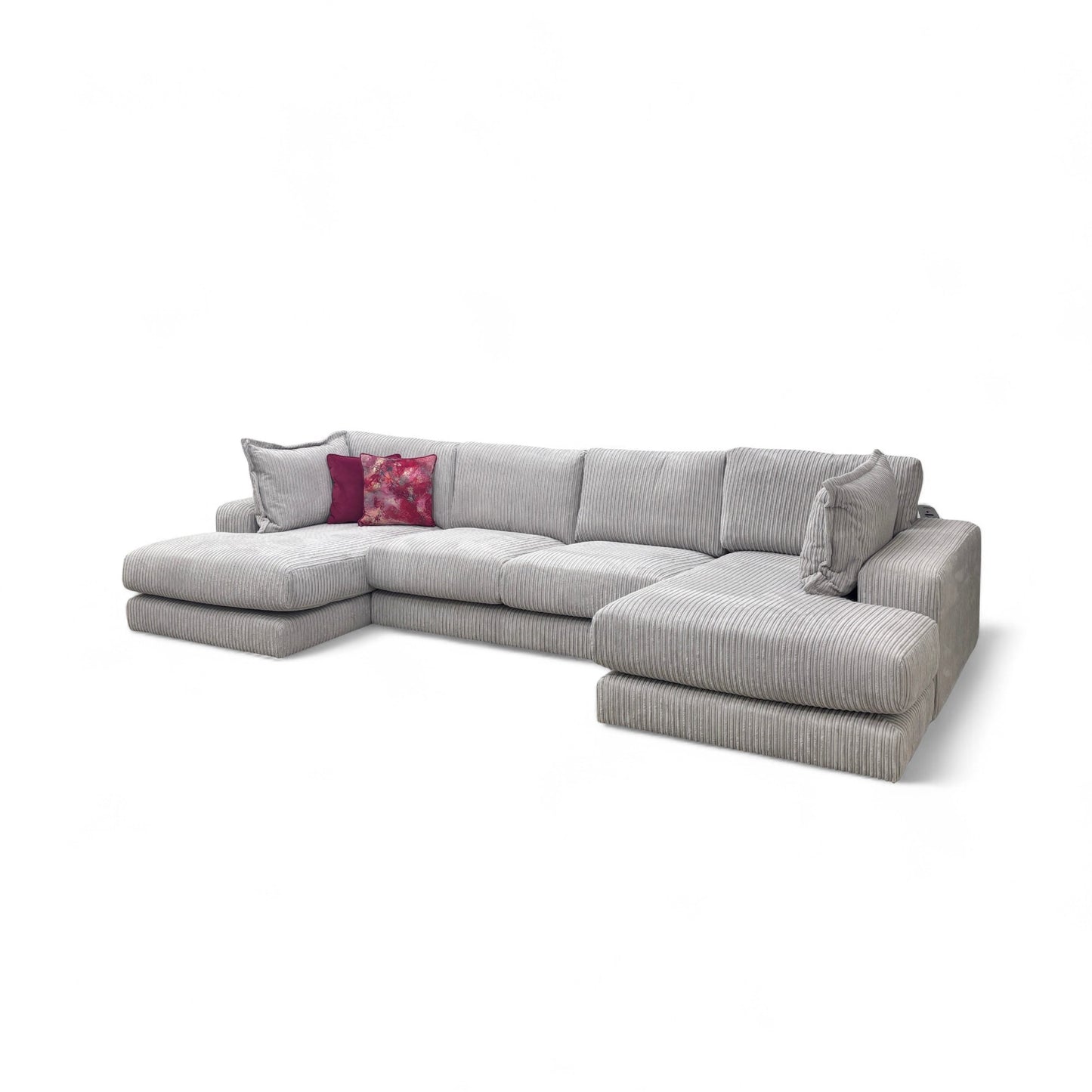 'Rest' Pewter Rest Chord Large Double Ended Chaise Sofa