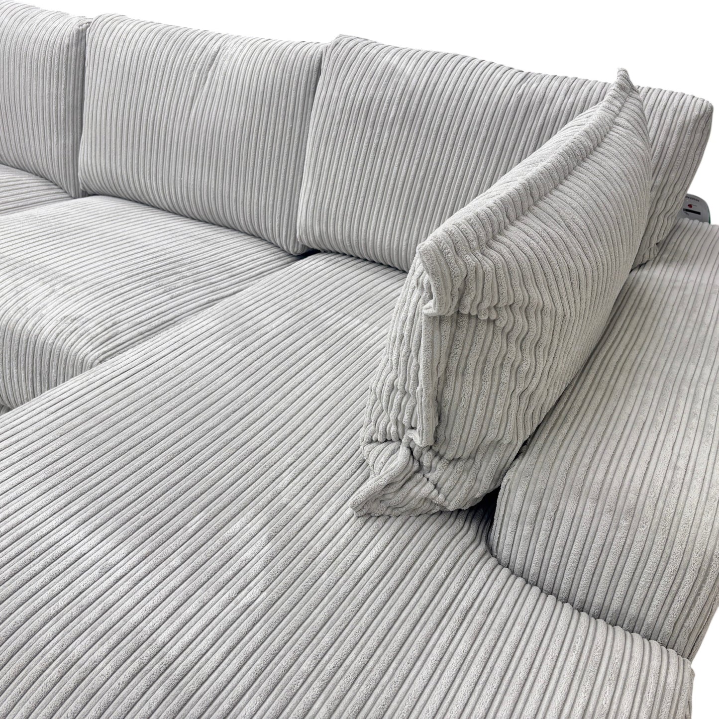 'Rest' Pewter Rest Chord Large Double Ended Chaise Sofa
