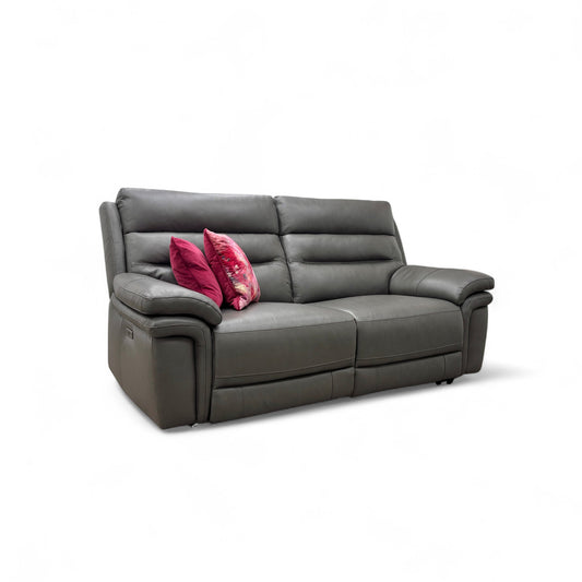 'Berlin' Piompo Lx-6404 Leather Power Recliner 3 Seater Sofa