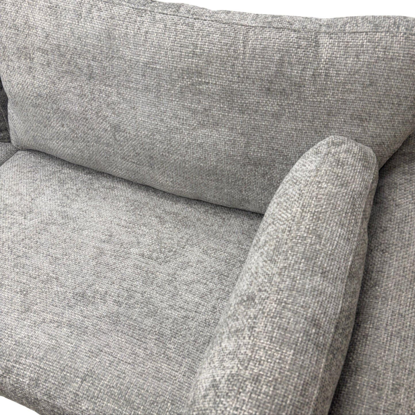'Essie' Silver Essie Body Woven Fabric 3 Seater Sofa