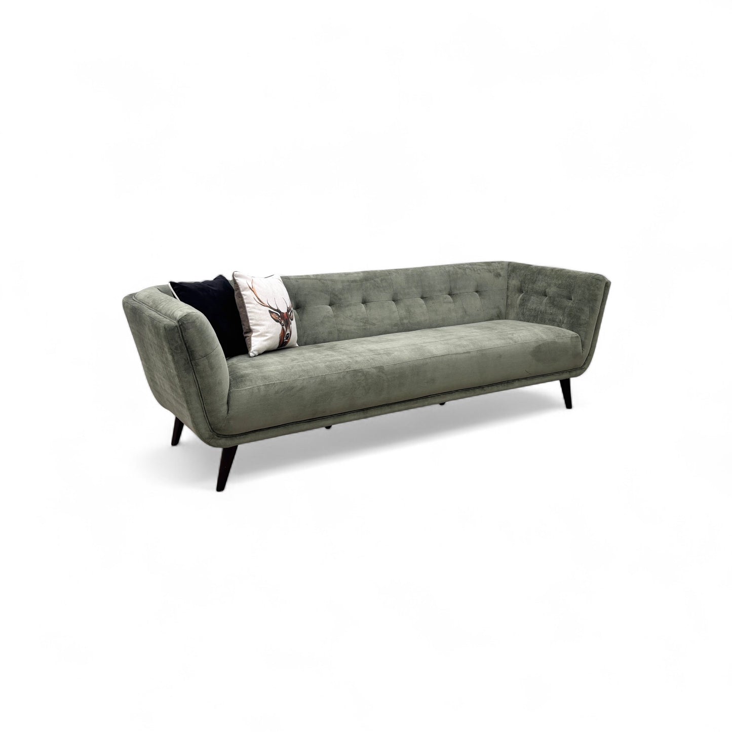 'Appleton' Moss Green Appleton Plain Fabric 4 Seater Sofa
