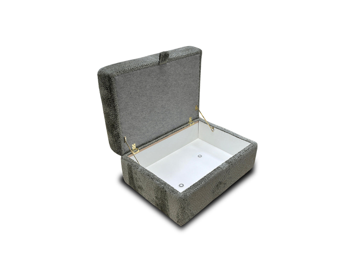 ‘Somerford' Dark Green Texture Storage Footstool