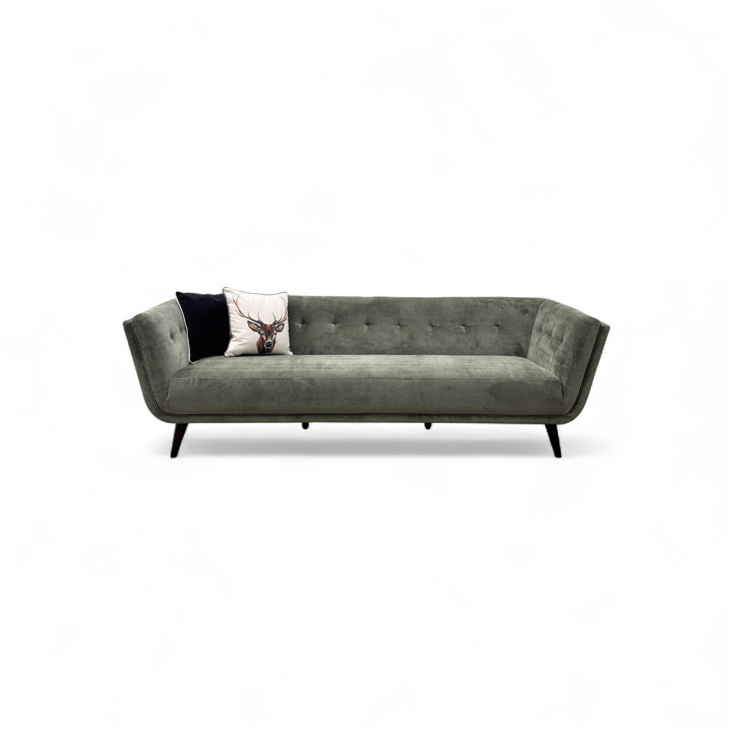 'Appleton' Moss Green Appleton Plain Fabric 4 Seater Sofa