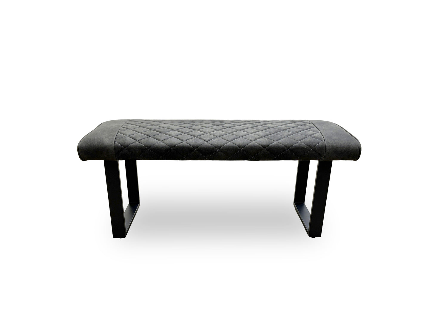 'Warrior' Grey Fabric Upholstery Standard Dining Bench