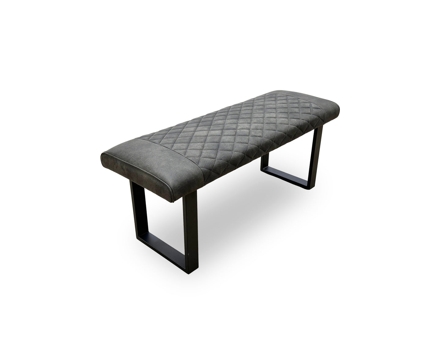 'Warrior' Grey Fabric Upholstery Standard Dining Bench
