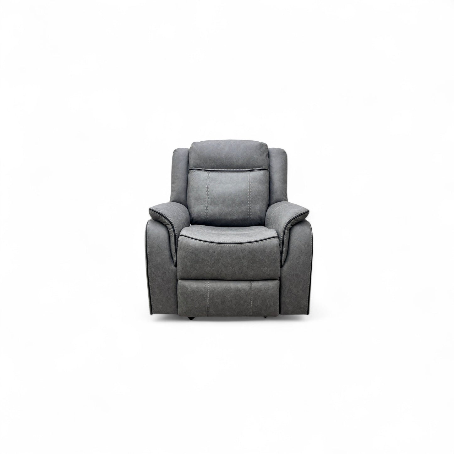 'Kardashian' Grey Endurance Fabric Manual Recliner Chair