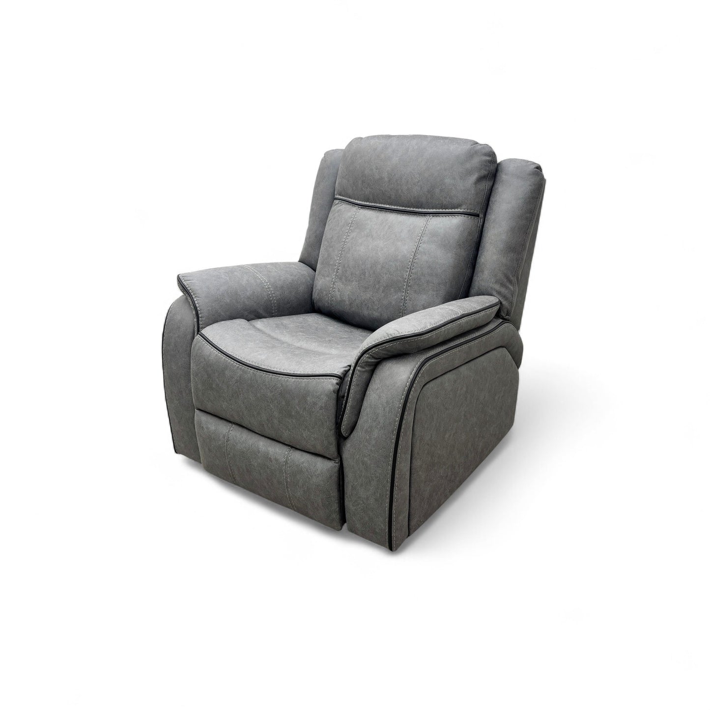 'Kardashian' Grey Endurance Fabric Manual Recliner Chair