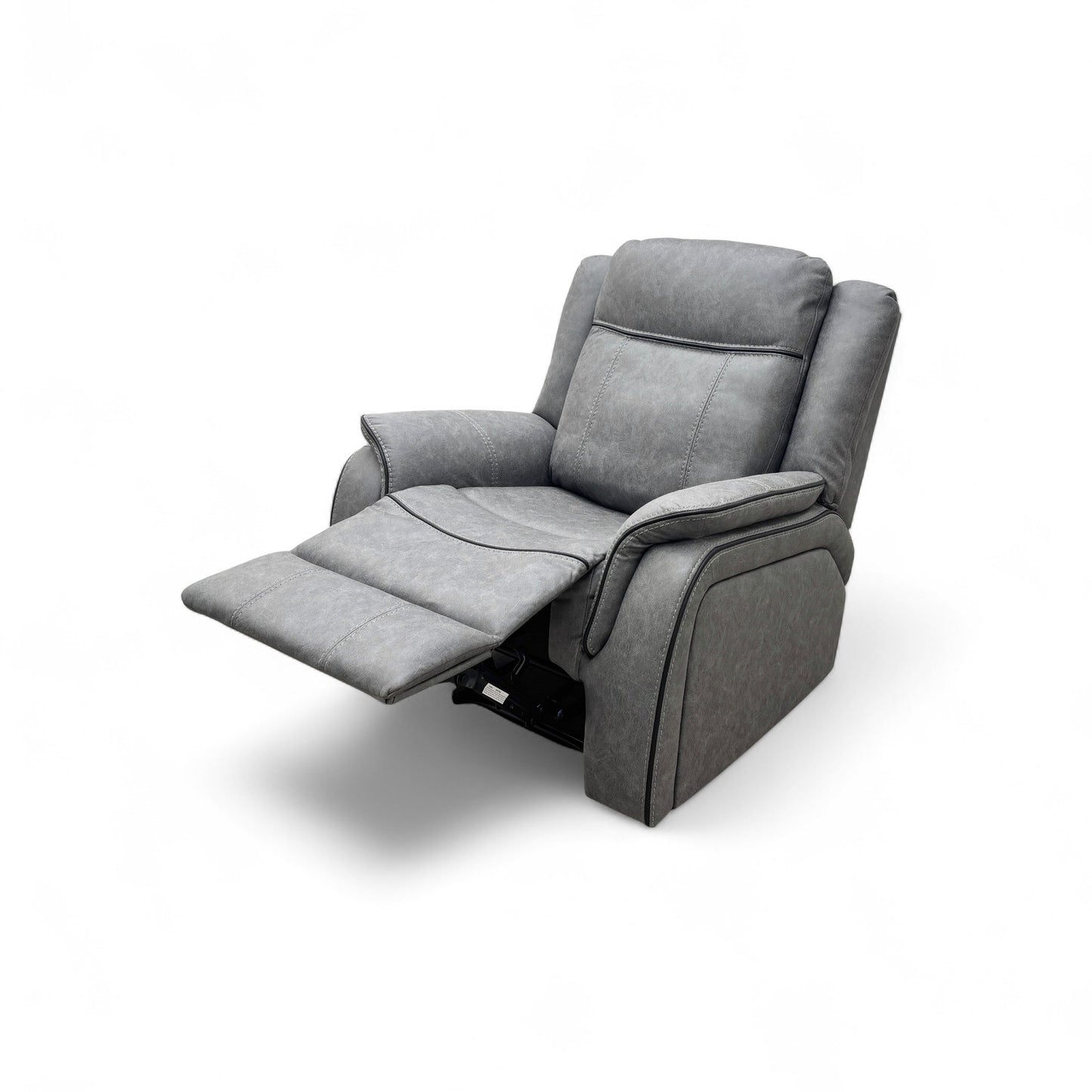 'Kardashian' Grey Endurance Fabric Manual Recliner Chair