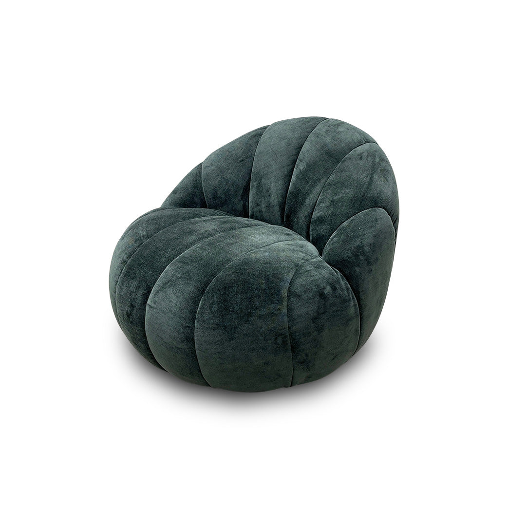 'Appleton' Forest Green Appleton Plain Fabric Accent Swivel Chair