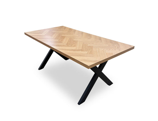 ‘Nate' Natural Oak 180cm Dining Table