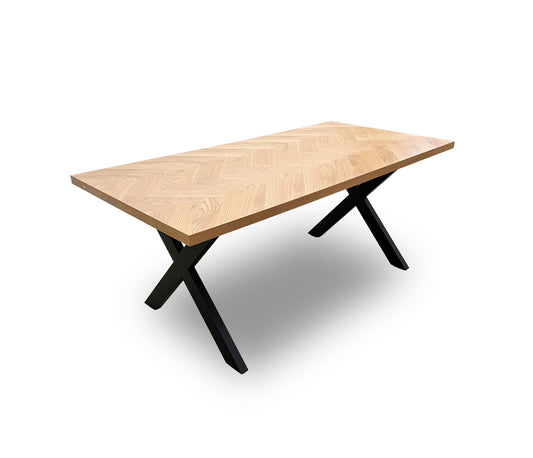 ‘Nate' Natural Oak 180cm Dining Table