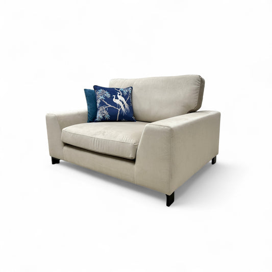 'Euphoria' Stone Sensual Velvet Cuddler Chair