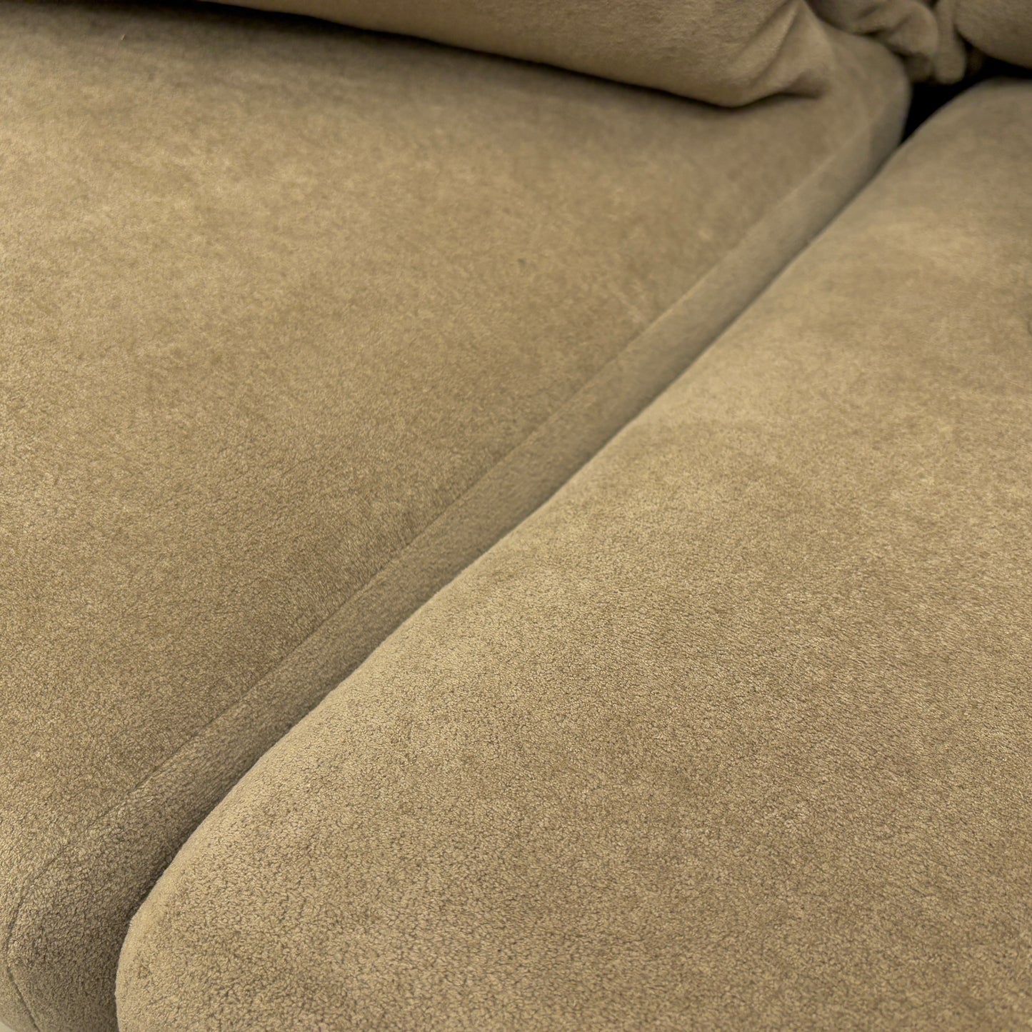 'Luella' Soft Sherpa Latte Mix 3 Corner 1 Seater Sofa