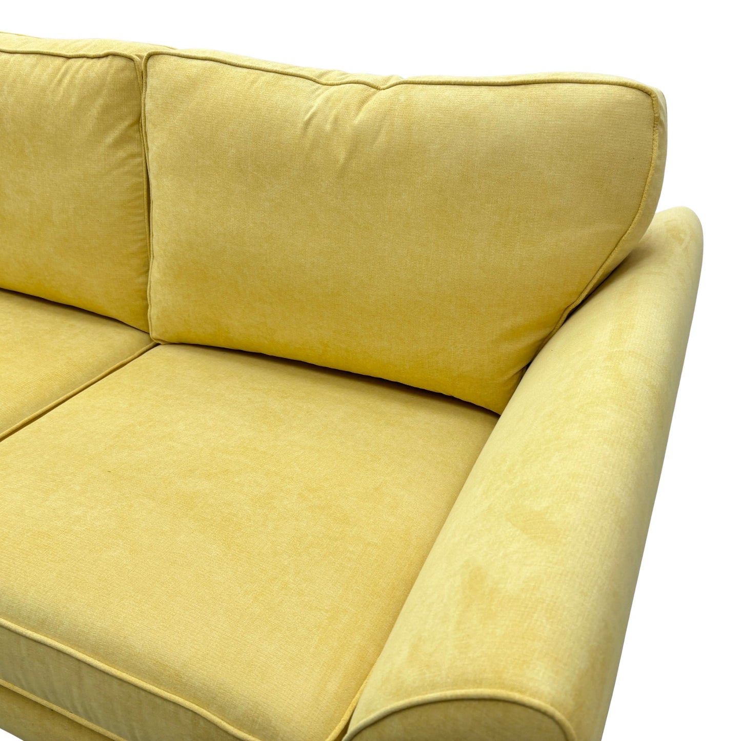 'Chico' Lemon Plaza Linen 2 Seater Sofa