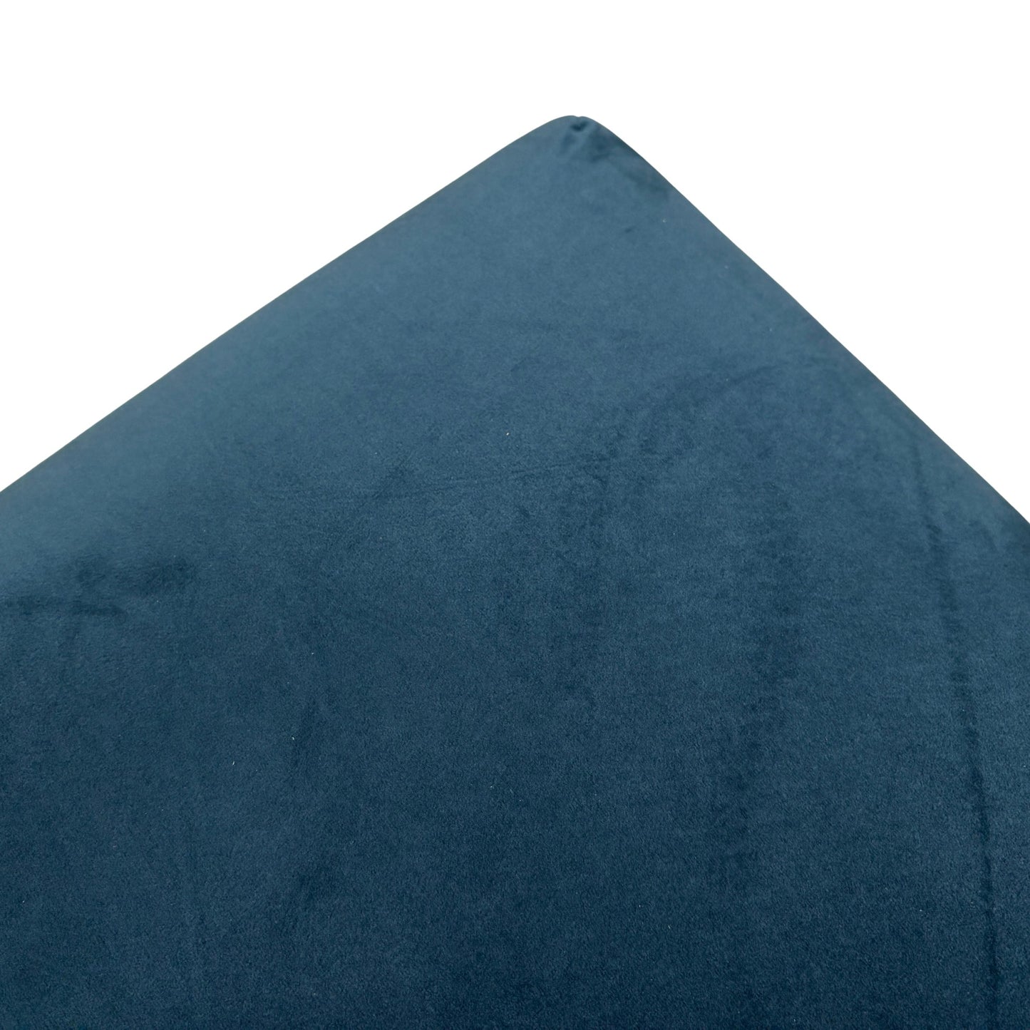 'Zika' Dark Blue Sensual Velvet Plain Banquette Footstool