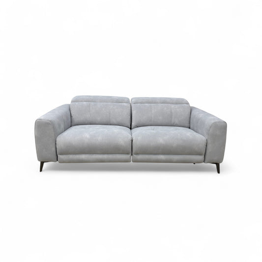 'Ezra' Dexter Smoke Velvet 3 Seater Power Recliner Sofa
