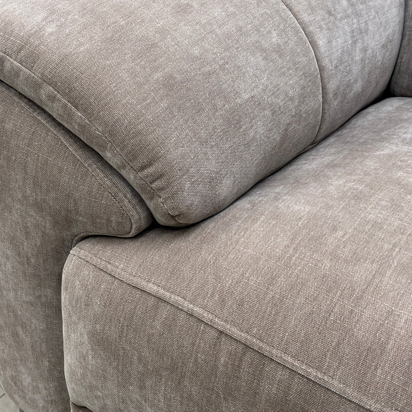 'Vino' Nutmeg Fabric 2 Seater Power Recliner Sofa with Power Headrests and Heated Seats