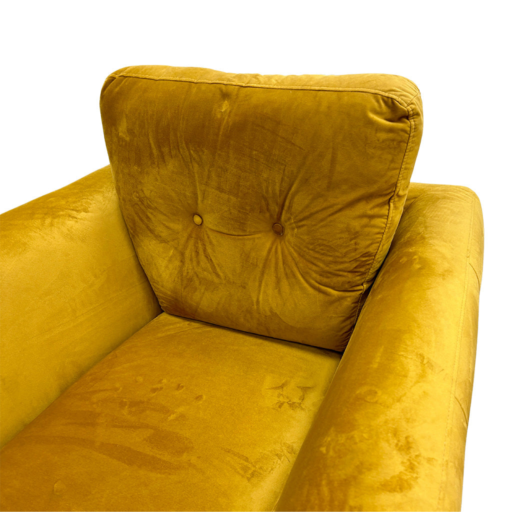 'Frankie' Mustard Velvet Armchair