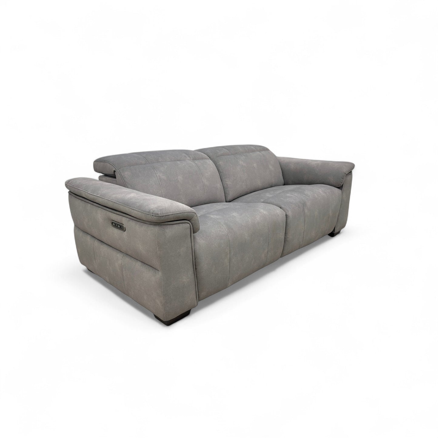 'Inca' Dexter Mocha Velvet 3 Seater Power Recliner Sofa with Power Headrests