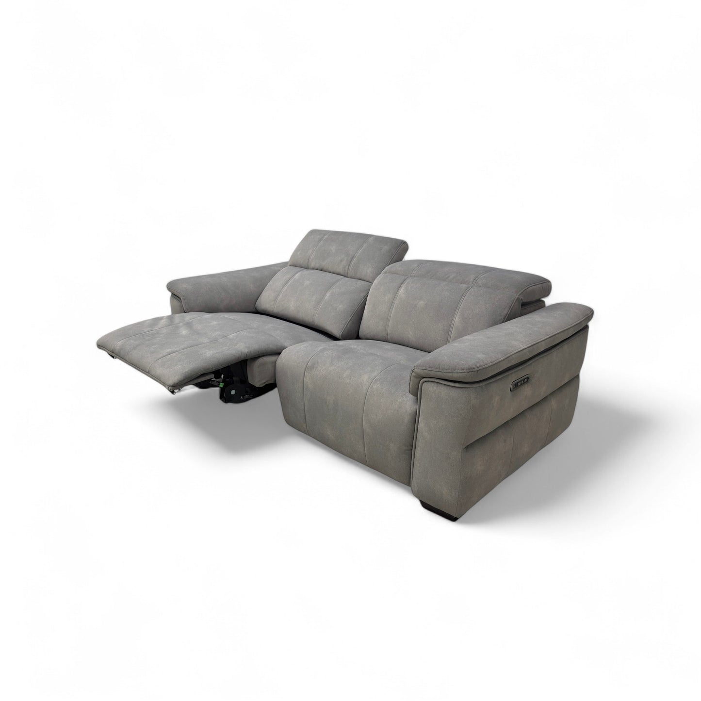 'Inca' Dexter Mocha Velvet 3 Seater Power Recliner Sofa with Power Headrests