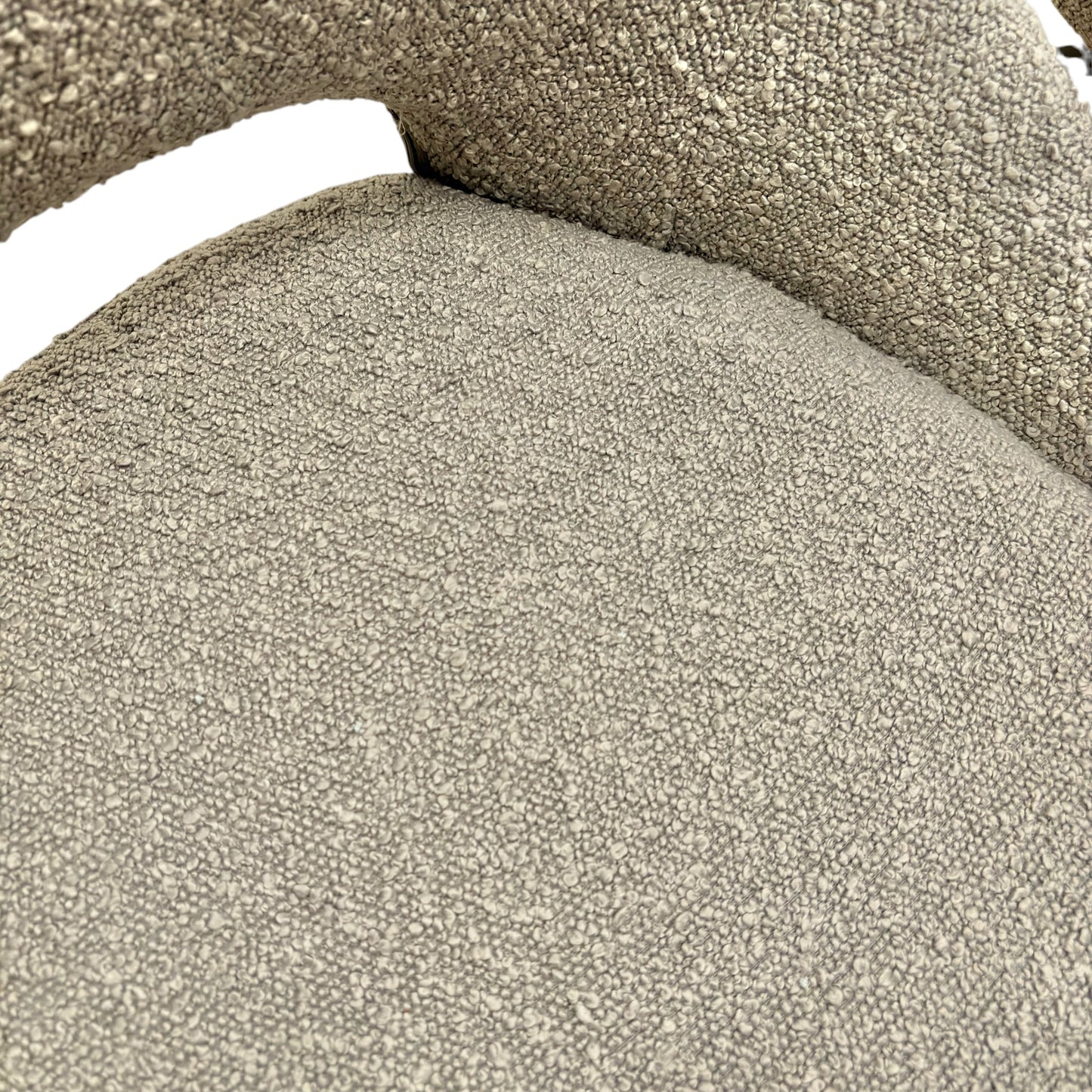 'Barefoot' Grey Boucle Swivel Dining Chair - Set of 6