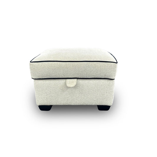 'Celine' Tuzzi Ivory Storage Footstool