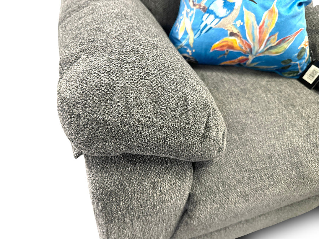 ‘Fenway' Manual Recliner Charcoal Grey Fabric Armchair
