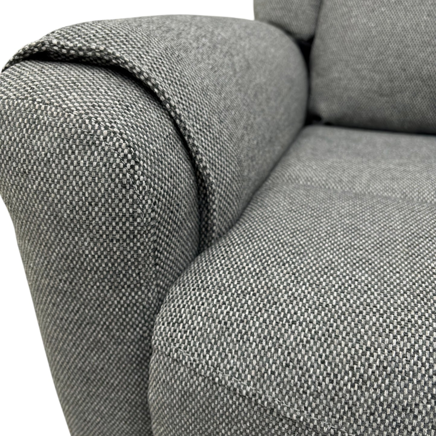 ‘Lexus’ Grey Fabric Power Recliner 3 Seater Sofa