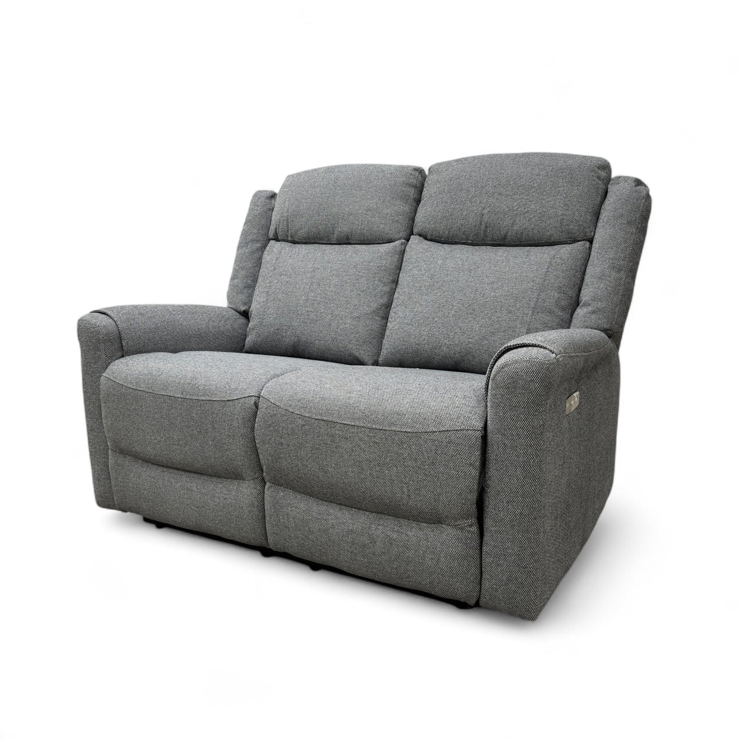 ‘Lexus’ Grey Fabric Power Recliner 2 Seater Sofa