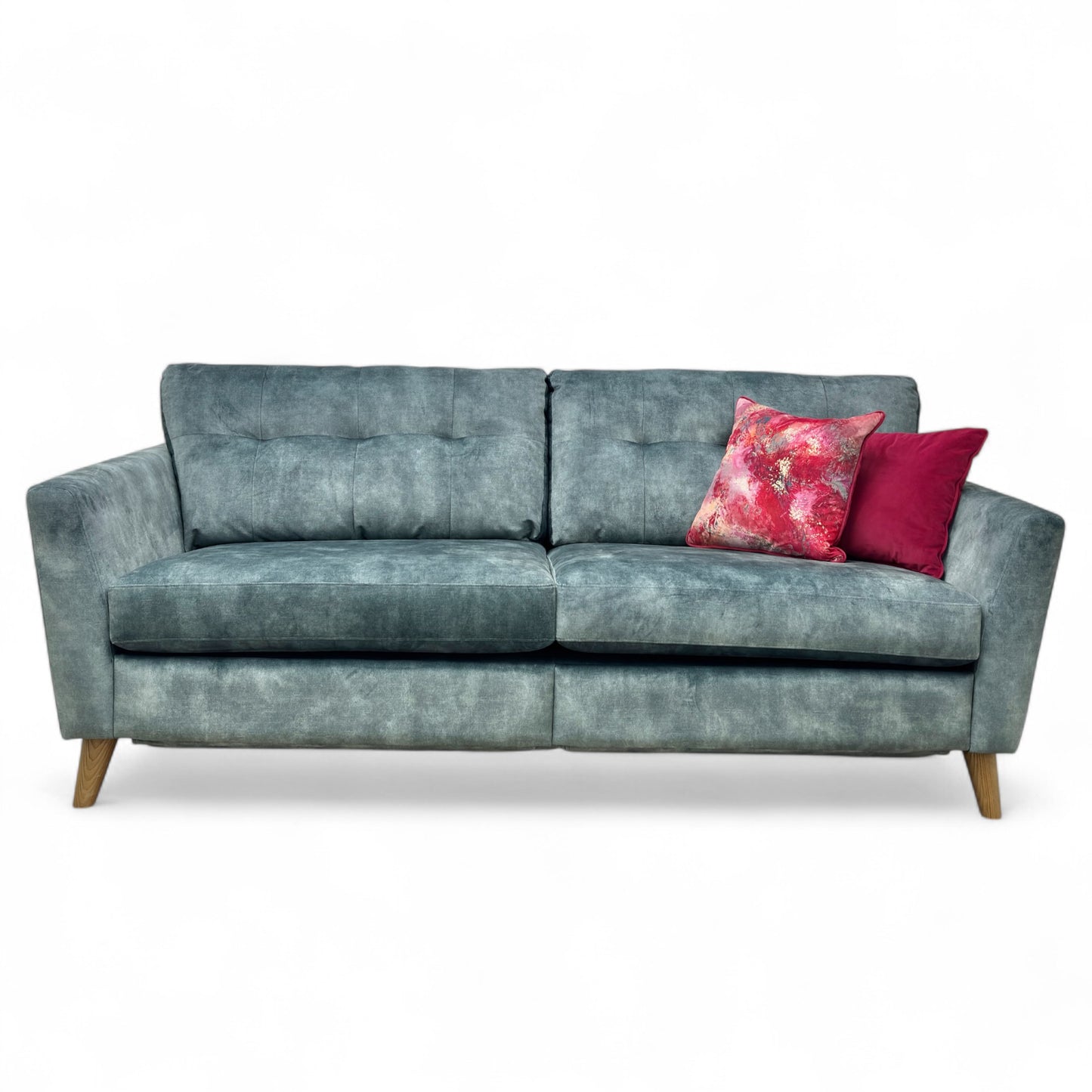 ‘Studio’ Coniston Teal Studio Velvet 3 Seater Power Recliner Sofa