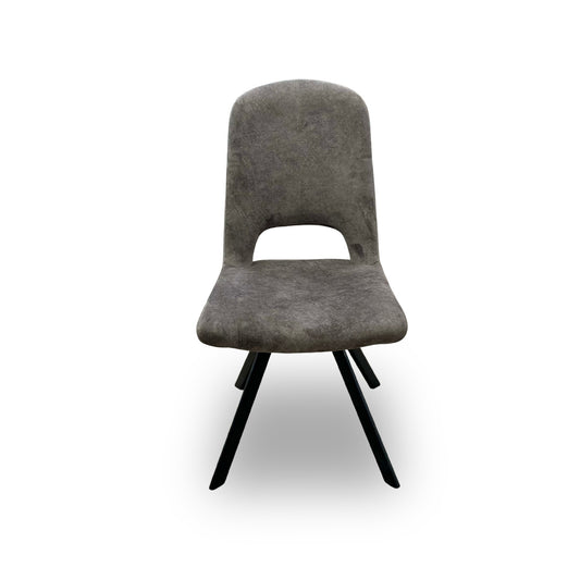 ‘Enterprise’ Chocolate Colour Velvet Swivel Dining Side Chair