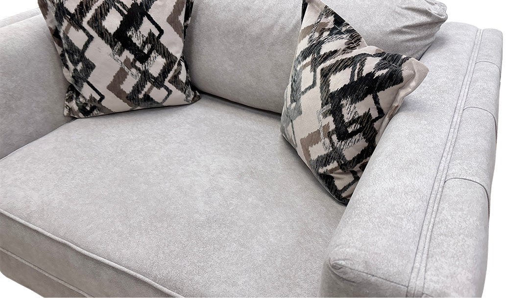‘Titan’ Velvet Marina Stone/Stone Mix Loveseat