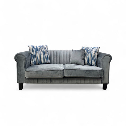 ‘Wave’ Anthracite Velvet 2 Seater Sofa