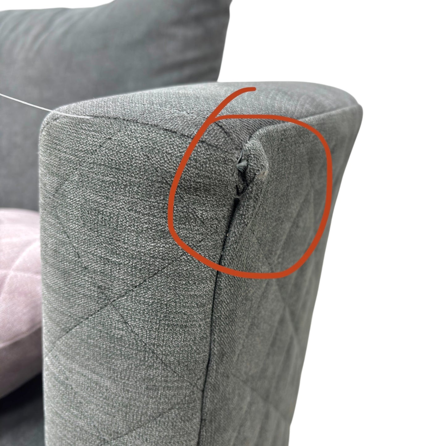 ‘Molly’ Pewter Fabric Swivel Chair + Half Moon Stool