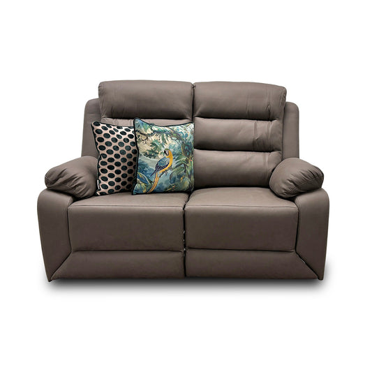‘Trinity’ Manual Recliner Grey Soft Endurance Fabric 2 Seater Sofa