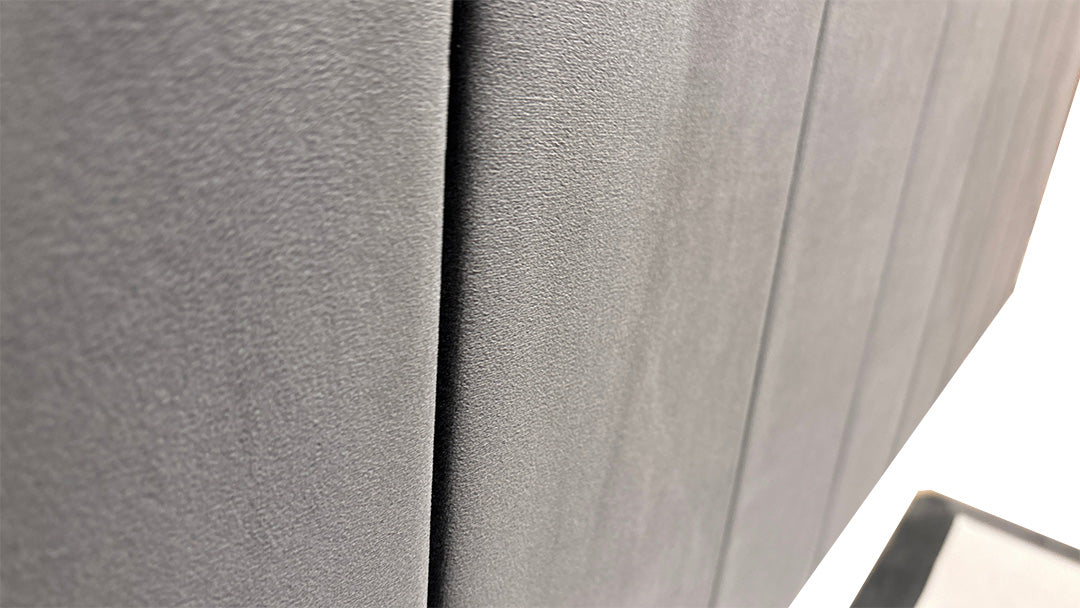 ‘Merlin’ Charcoal Velour King Bed with 2 Drawers