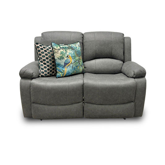 ‘Bennett’ Grey Endurance Fabric Manual Recliner 2 Seater Sofa