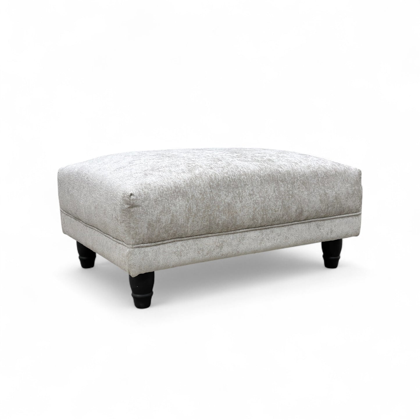 ‘Melody’ Natural Chenille Fabric Bench Footstool