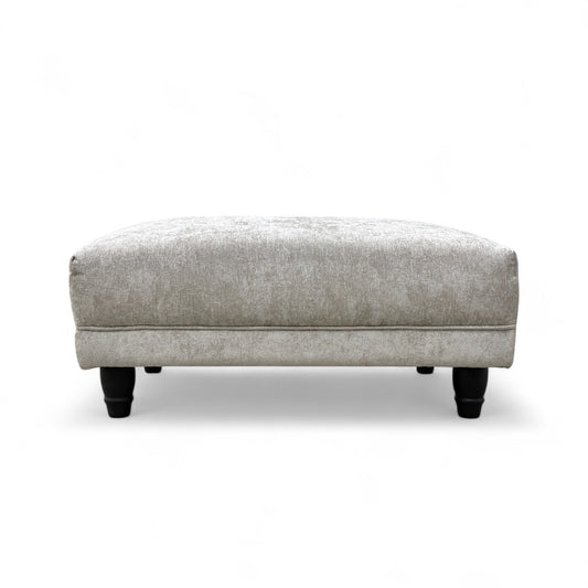 ‘Melody’ Natural Chenille Fabric Bench Footstool