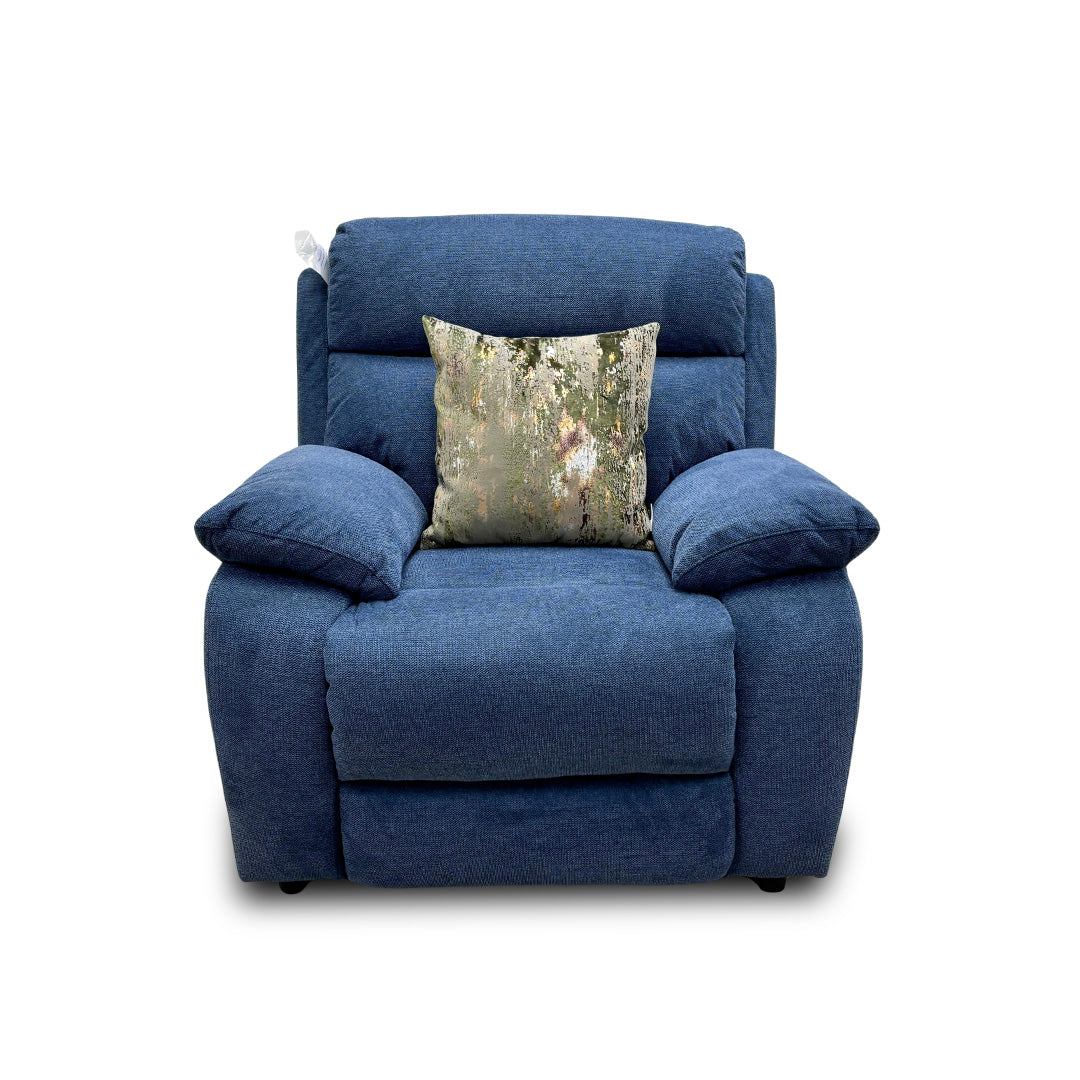 ‘Moreno' Fab-Blt-R38 Blue Fabric Armchair