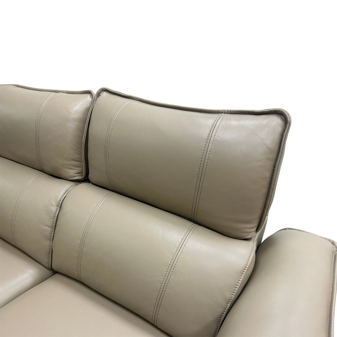 ‘Jude’ Montana Barley Cat-60/06 2 Seater Leather Power Recliner Sofa with Telescopic Headrests