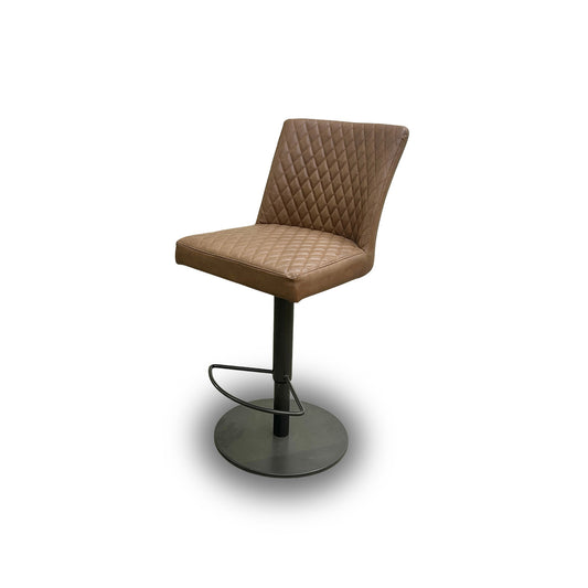 ‘Earth’ Tan Faux Leather Swivel Bar Stool