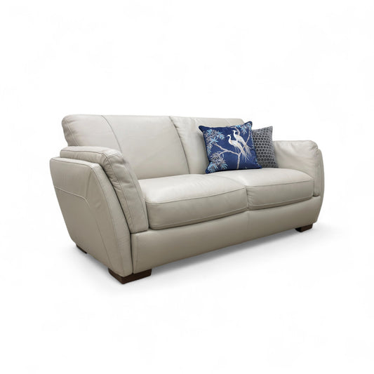 ‘Cortezia’ Taupe Leather 2 Seater Sofa