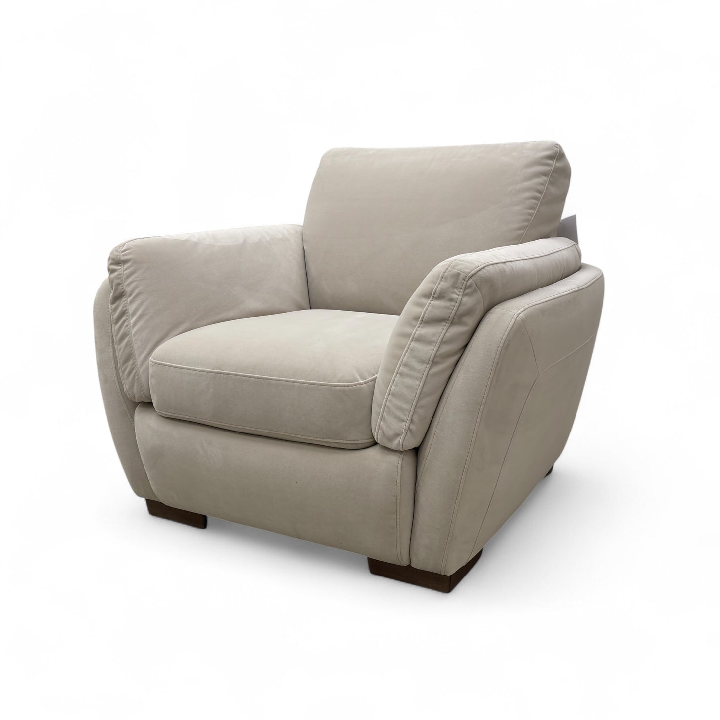 ‘Cortezia' Beige Velvet Armchair