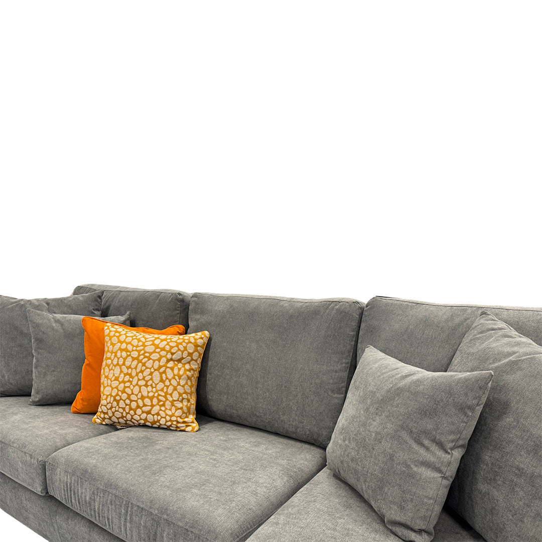 'Stratus' Graphite Gracelands Fabric Right Hand Facing Corner Chaise Sofa